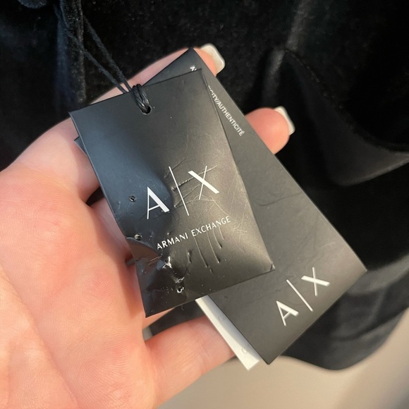 NWT A/X Armani Exchange Velvet Black Blazer - Picture 3 of 6